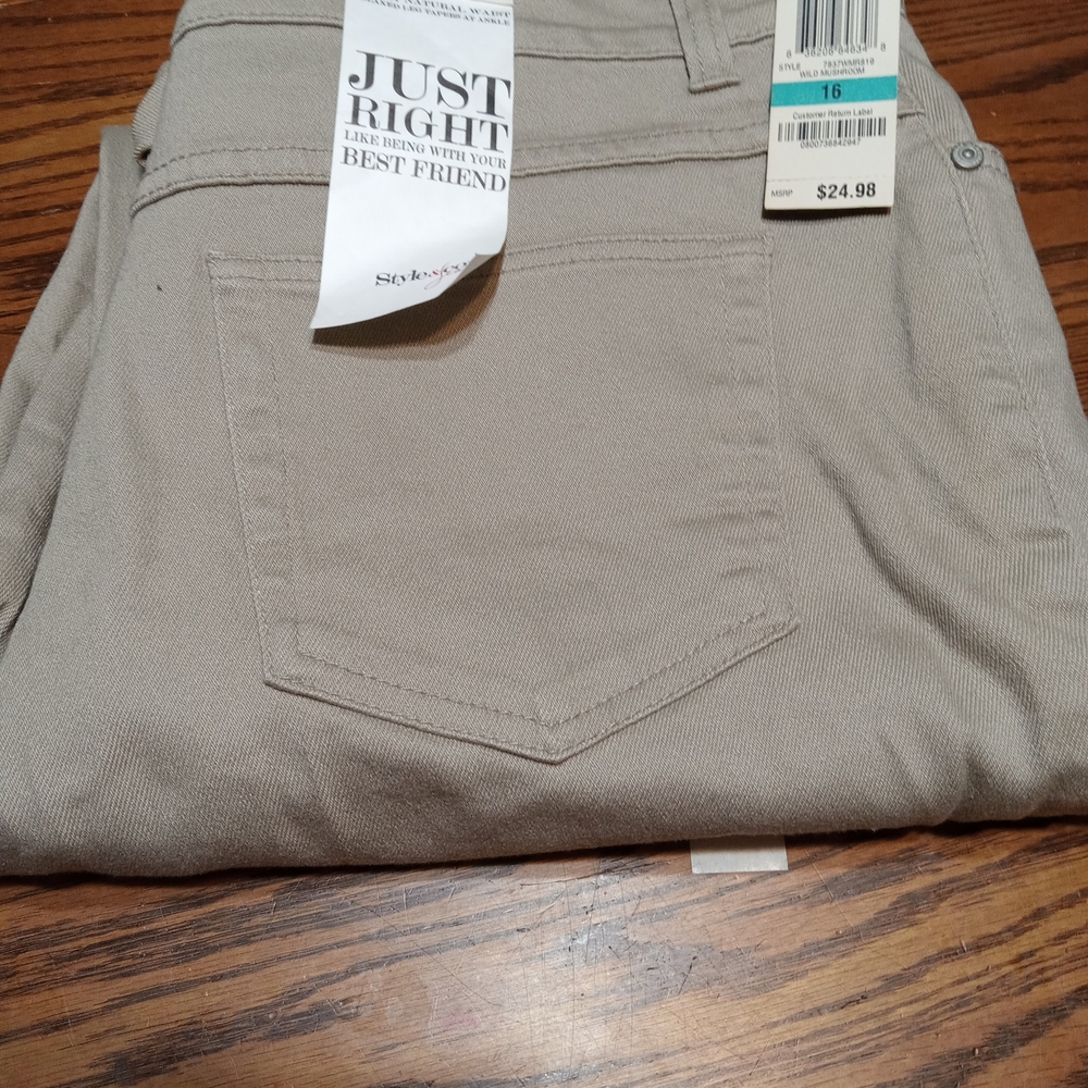 Style & Co. Women's Straight Leg Jeans in Tan